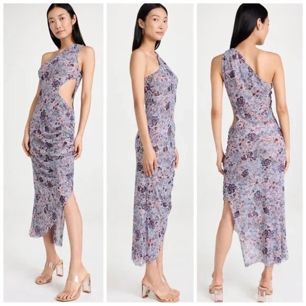 MISA Floral One-Shoulder Dress Retail $350 - Picture 1 of 9